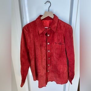 Genuine Red Leather Shirt (M)